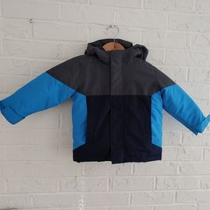 Blue 3-in-1 convertible coat